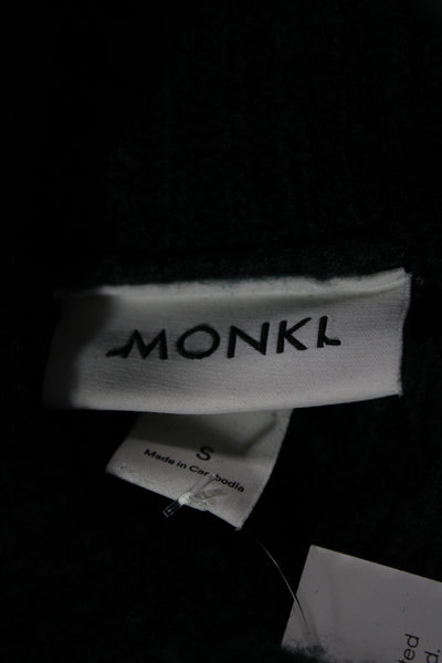 Monki Unisex Green Mock Neck Pullover Sweater Long Sleeve Size S