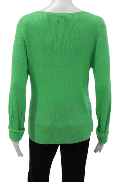 The Tile Club Unisex Henley Cashmere Green Round Neck Long Sleeve Size M