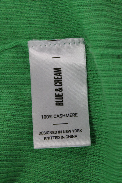 The Tile Club Unisex Henley Cashmere Green Round Neck Long Sleeve Size M
