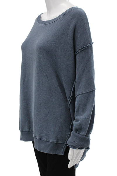 We The Free Womens Pullover Sweatshirt Dark Blue Long Sleeve Size S