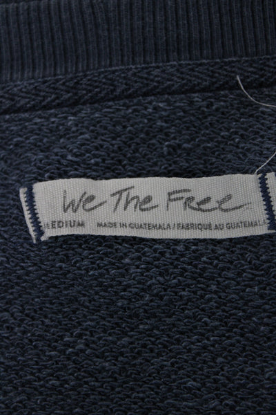 We The Free Womens Pullover Sweatshirt Dark Blue Long Sleeve Size S