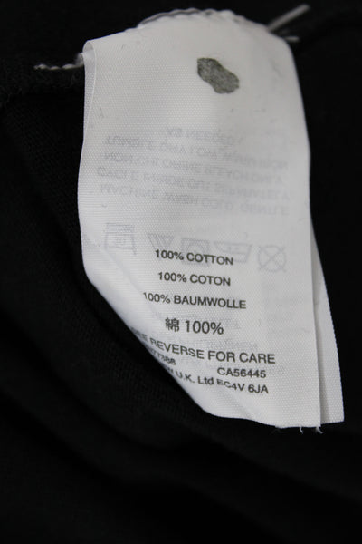 J Crew Womens Basic Jersey Black Mock Neck Long Sleeve Cotton Top Size XS