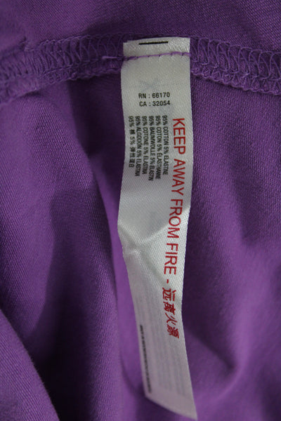 FP Movement Womens Jumpsuit Purple Sleeveless Round Neck Solid Cotton Size M
