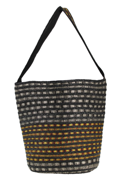Missoni Womens Striped Open Front Shoulder Handbag Multi Colored