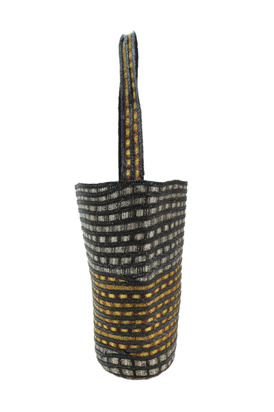Missoni Womens Striped Open Front Shoulder Handbag Multi Colored
