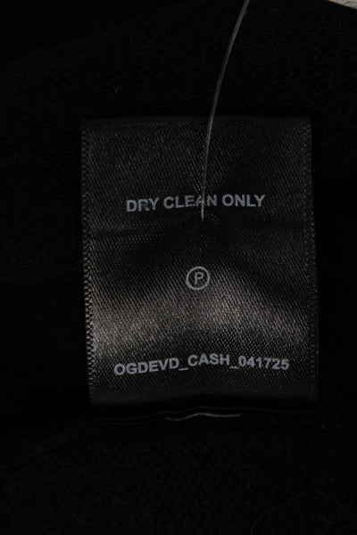 OGD Womens Black 100% Cashmere V Neck Short Sleeve Sweater Size M
