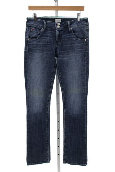 Hudson Women Bootcut Jeans Dark Blue High Waist Inseam 33 Size 28