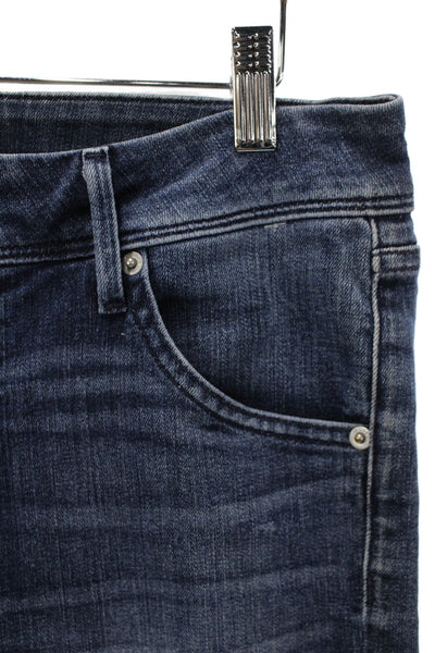 Hudson Women Bootcut Jeans Dark Blue High Waist Inseam 33 Size 28