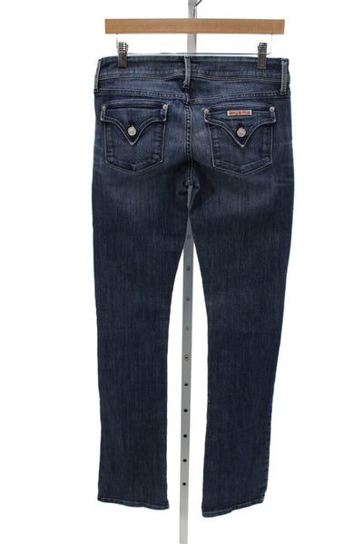 Hudson Women Bootcut Jeans Dark Blue High Waist Inseam 33 Size 28
