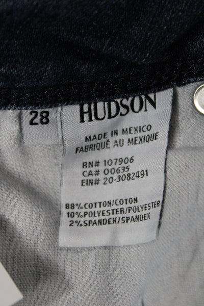 Hudson Women Bootcut Jeans Dark Blue High Waist Inseam 33 Size 28