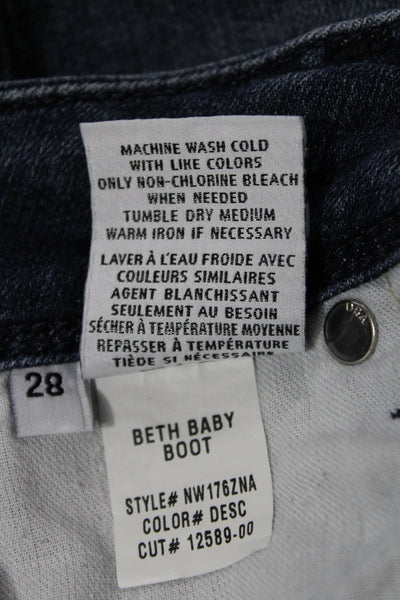 Hudson Women Bootcut Jeans Dark Blue High Waist Inseam 33 Size 28