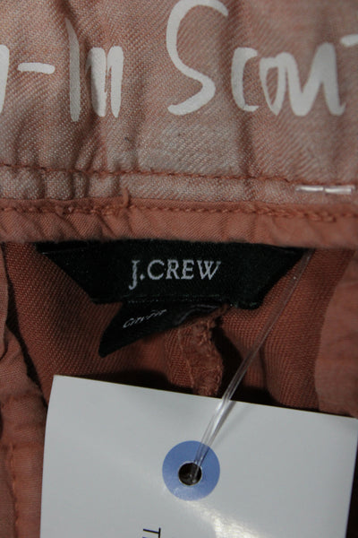 J Crew Womens Petite Ankle Chinos Cropped Khakis Brown Cotton Size 4