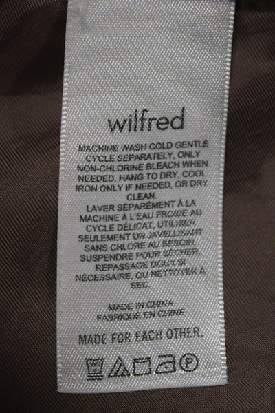 Wilfred Womens A-Line Mini Skirt Beige Plaid Size 2