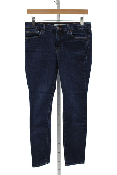 J Brand Womens Skinny Dark Blue Mid Rise Jeans Size 28