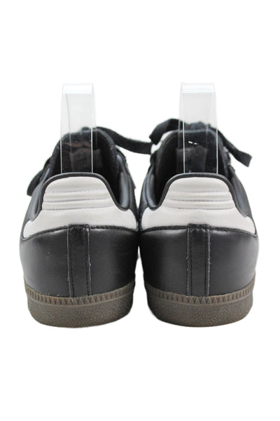 Adidas Womens Lace Up Leather Suede Low Top Samba Sneakers Black Size 6.5