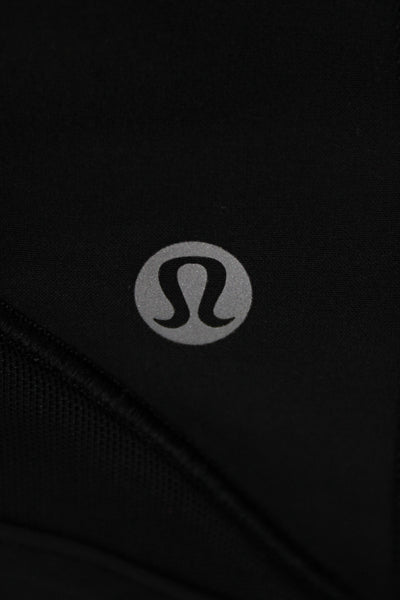 Lululemon Women Athletic Shorts Black Polyester Blend Drawstring Size 12