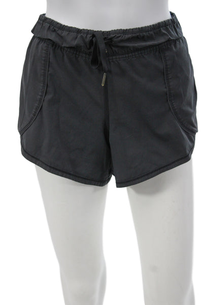 Lululemon Womens Athletic Gray Solid Lightweight Shorts Size 8