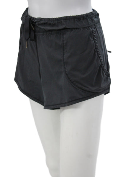 Lululemon Womens Athletic Gray Solid Lightweight Shorts Size 8