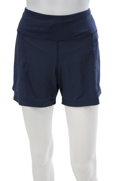Lululemon Women Athletic Blue Polyester Shorts Size 12