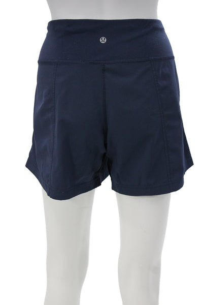 Lululemon Women Athletic Blue Polyester Shorts Size 12