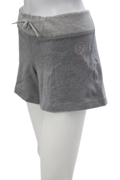 Lululemon Womens Athletic Gray Cotton Blend Shorts Size 12