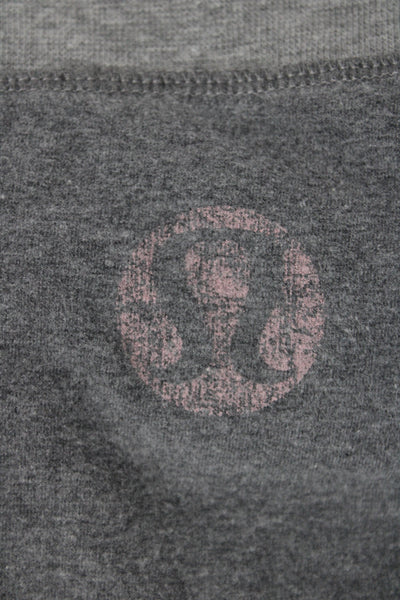 Lululemon Womens Athletic Gray Cotton Blend Shorts Size 12