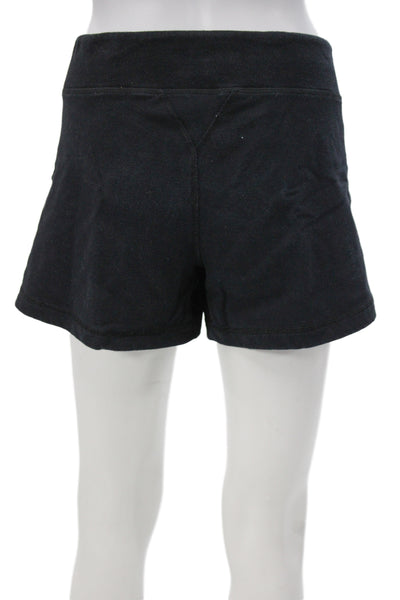 Lululemon Womens Athletic Black Drawstring Shorts 92% Cotton 8% Lycra Size 12