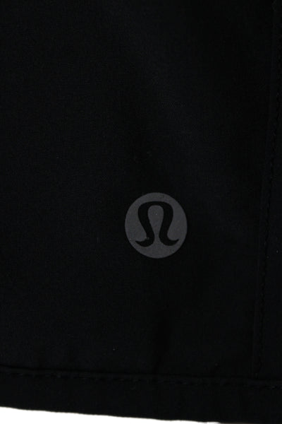 Lululemon Womens Athletic Black Drawstring Recycled Polyester Shorts Size 10