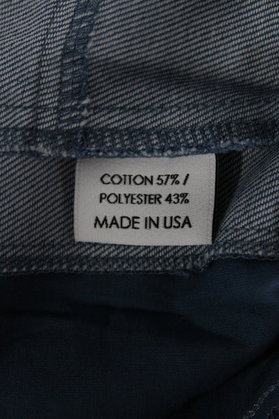 Proche Women Harem Pants Blue Cotton Polyester Drawstring Size M