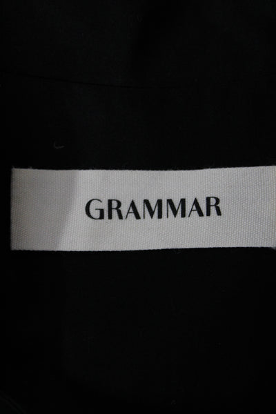 Grammar Women Basic Jacket Black Cotton Collared Button Long Sleeve Size S