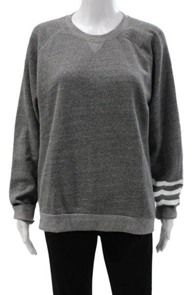 SOL ANGELES Womens Gray Pullover Sweatshirt Crew Neck Long Sleeve Size XL