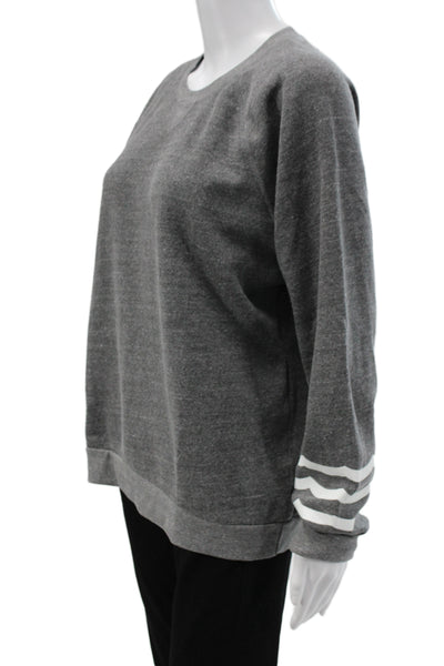 SOL ANGELES Womens Gray Pullover Sweatshirt Crew Neck Long Sleeve Size XL