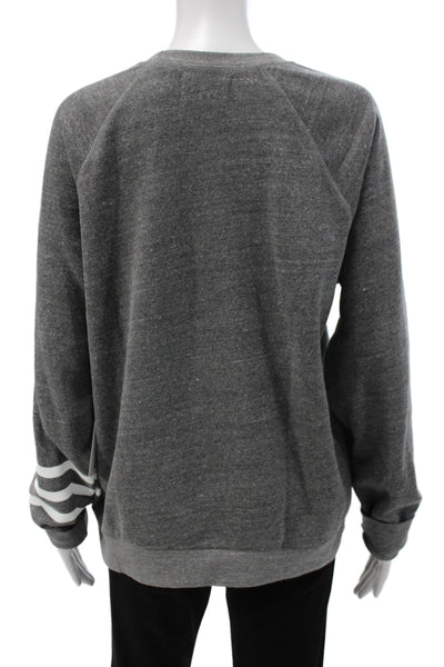 SOL ANGELES Womens Gray Pullover Sweatshirt Crew Neck Long Sleeve Size XL