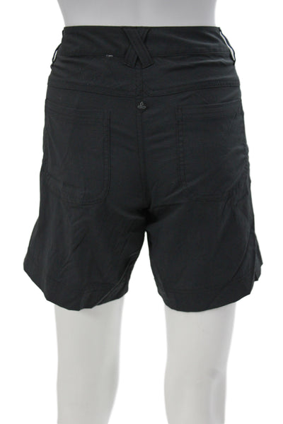 prAna Womens Cargo Shorts Black Nylon Blend Size 6