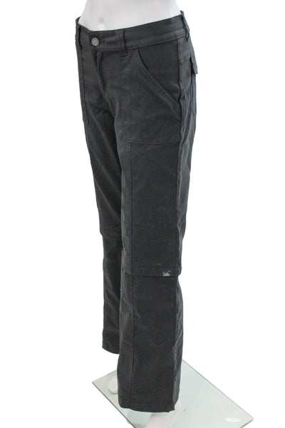 prAna Women Cargo Pants Black Button Size 6