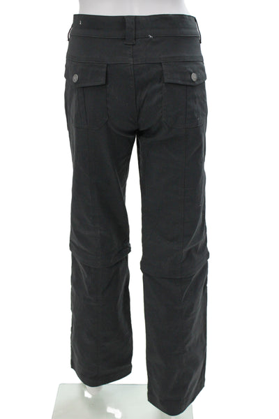 prAna Women Cargo Pants Black Button Size 6