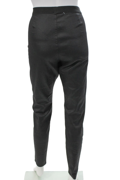 Eileen Fisher Women Ankle Pants Black Cotton Blend Pull On Petite Size S