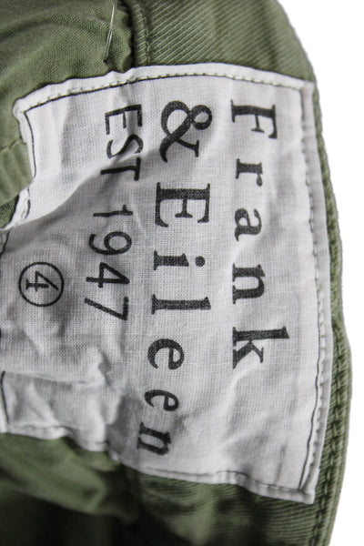 Frank & Eileen Womens Cropped Ankle Chino Pants Green Size 4
