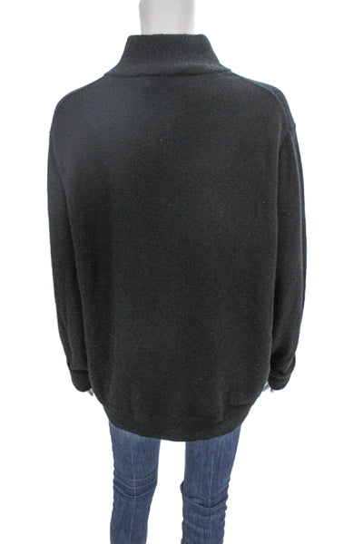 The Cashmere Project Unisex Black Cashmere Mockneck Pullover Size L