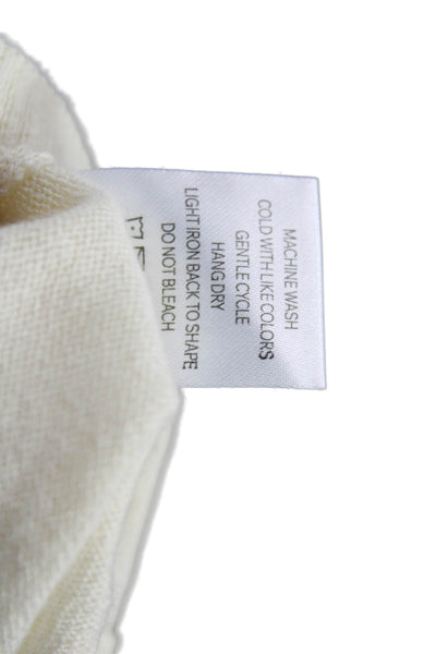 Xirena Women Pullover Sweater Beige Cashmere Crew Neck Long Sleeve Size M