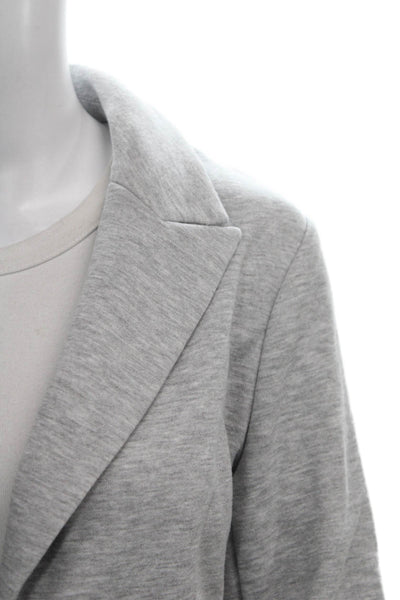 Drew Women Classic Gray Collared Button Blazer Long Sleeve Size S