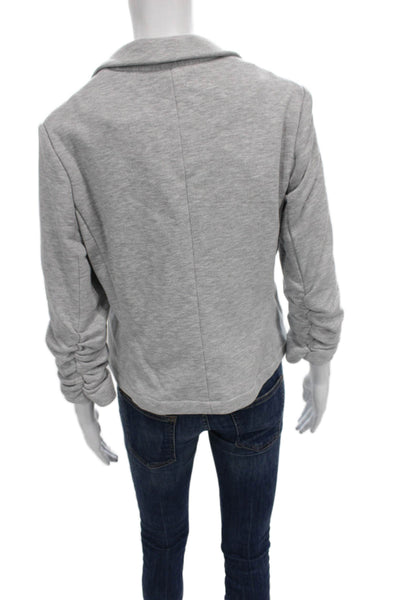 Drew Women Classic Gray Collared Button Blazer Long Sleeve Size S