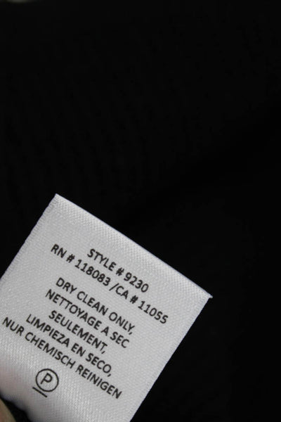 Minnie Rose Women Black V-Neck Sleeveless Button Vest Size S