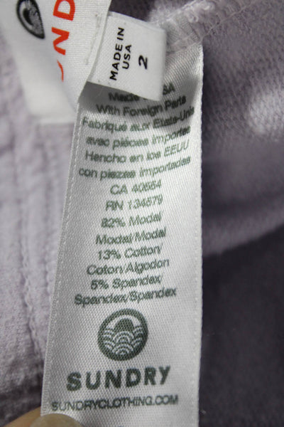 Sundry Unisex Gray Sweat Shorts Modal Cotton Spandex Size 2