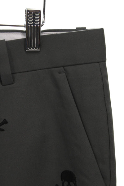 G/Fore Mens Bermuda Chino Shorts Dark Gray Skull Graphic Polyester Size 34