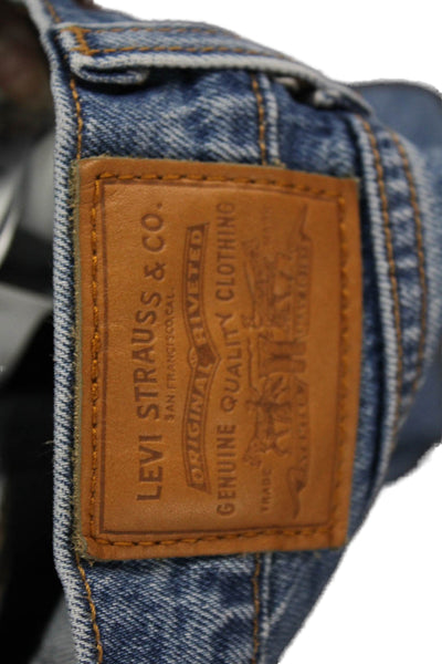 Levis Mens Blue Straight Mid-Rise Jeans Size 28