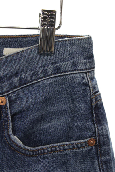 Citizens of Humanity Womens Cropped Wide Leg High Waist Dark Blue Jeans Size 28