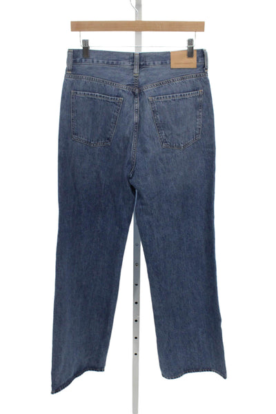 Citizens of Humanity Womens Cropped Wide Leg High Waist Dark Blue Jeans Size 28