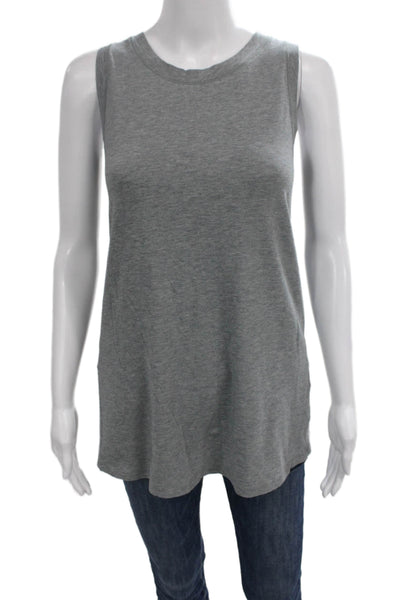 Lululemon Women Gray Basic Sleeveless Tank Crew Neck Polyester Size 8