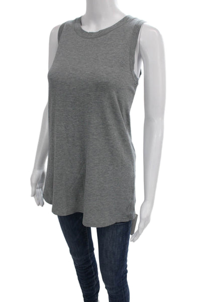 Lululemon Women Gray Basic Sleeveless Tank Crew Neck Polyester Size 8